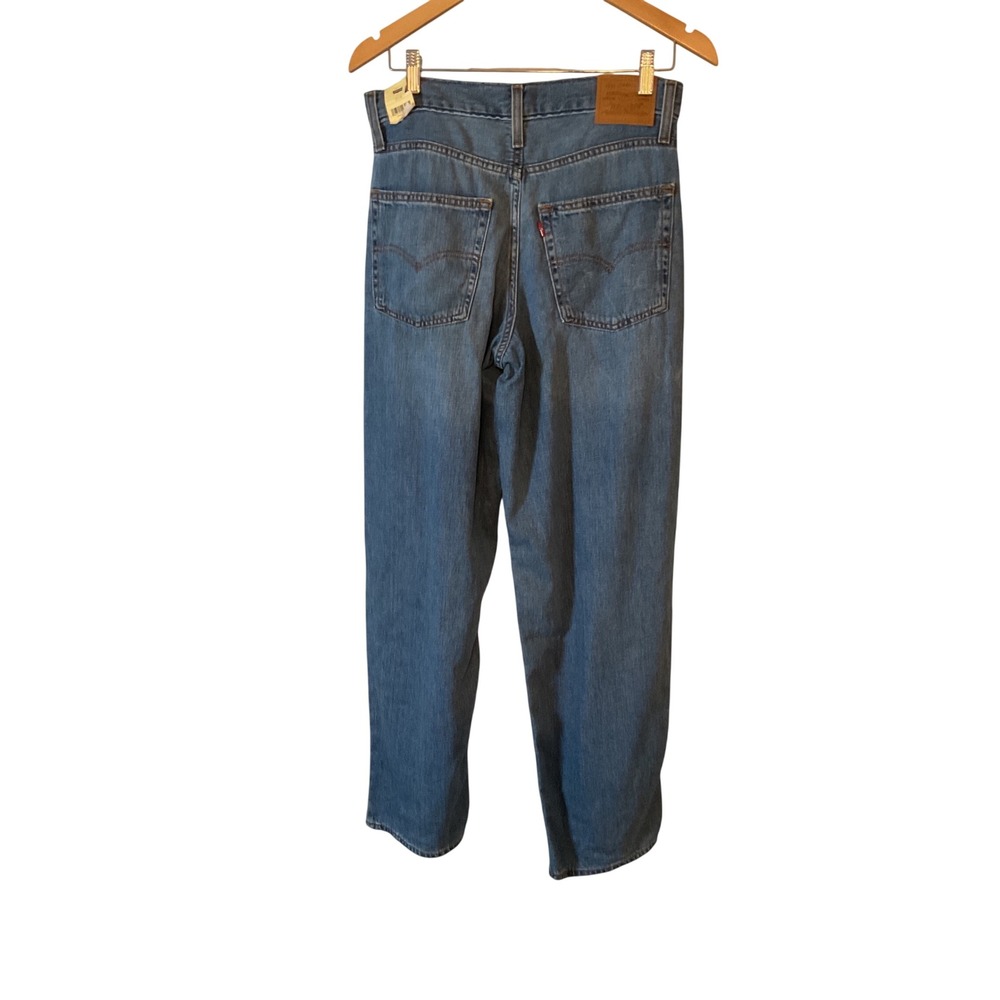 Levis Baggy Dad Jeans Womens 27 Medium Wash Blue Straight Leg Relaxed Fit Denim - Picture 7 of 8